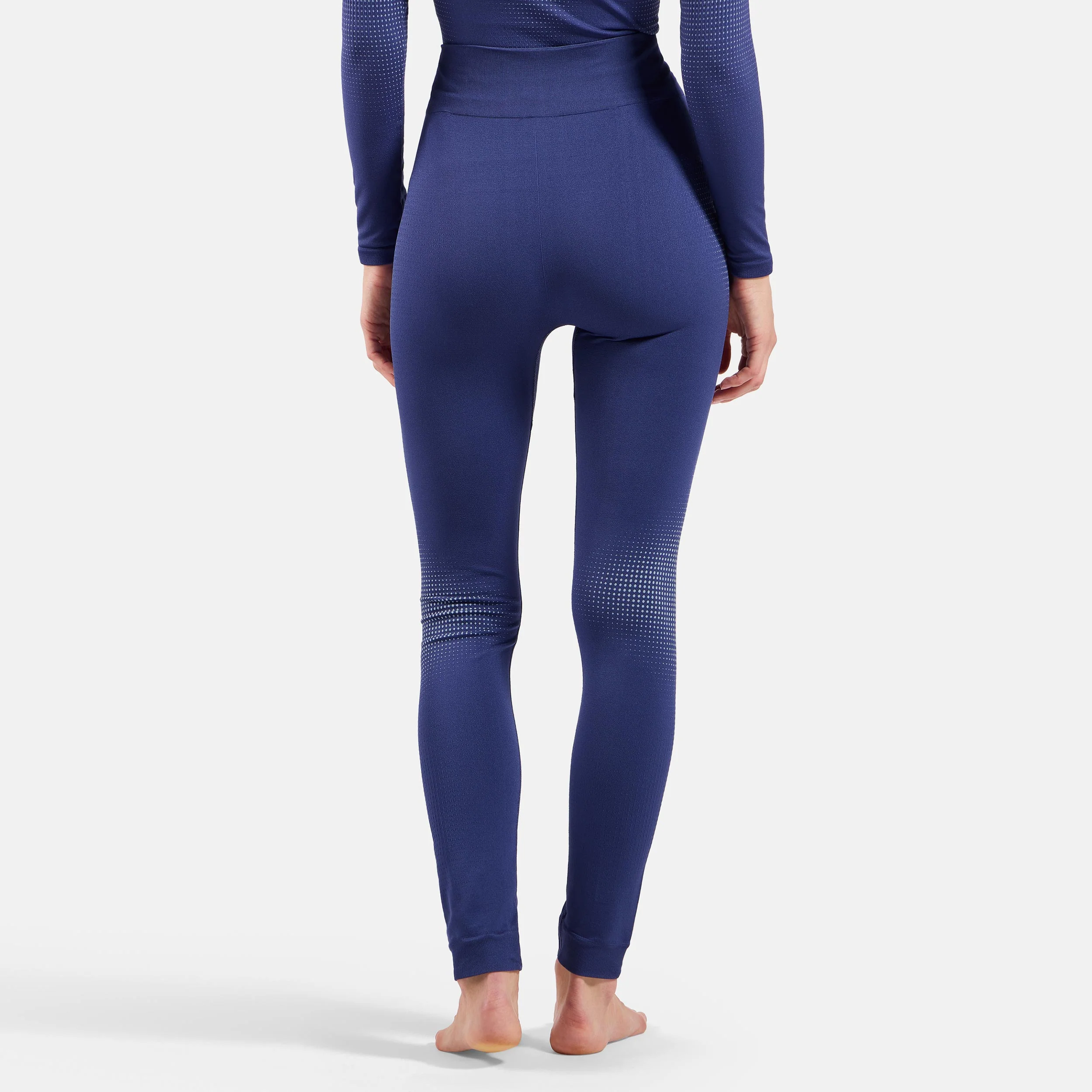 Performance Warm Eco Big Logo Bottom Long Getry Kobiety-niebieski - Image 4