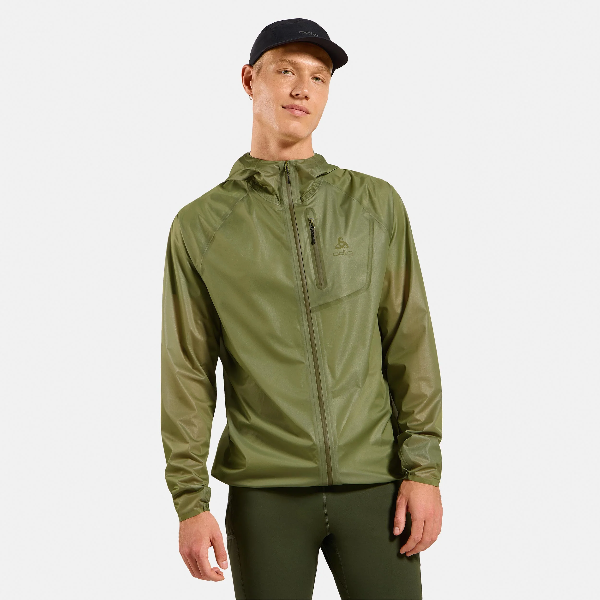 Zeroweight Dual Dry PK Waterproof Kurtka do biegania Mężczyźni-zieleń - Image 3