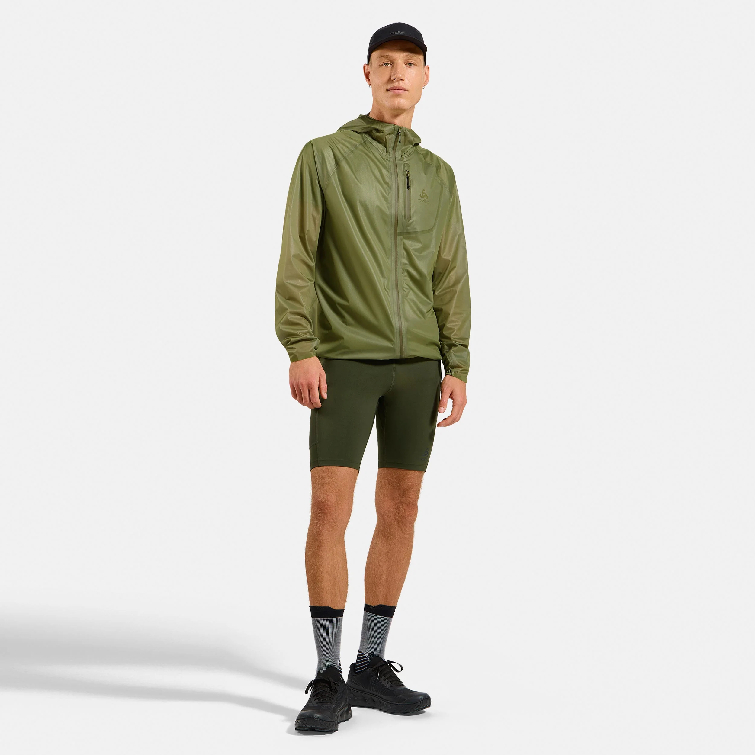 Zeroweight Dual Dry PK Waterproof Kurtka do biegania Mężczyźni-zieleń - Image 5