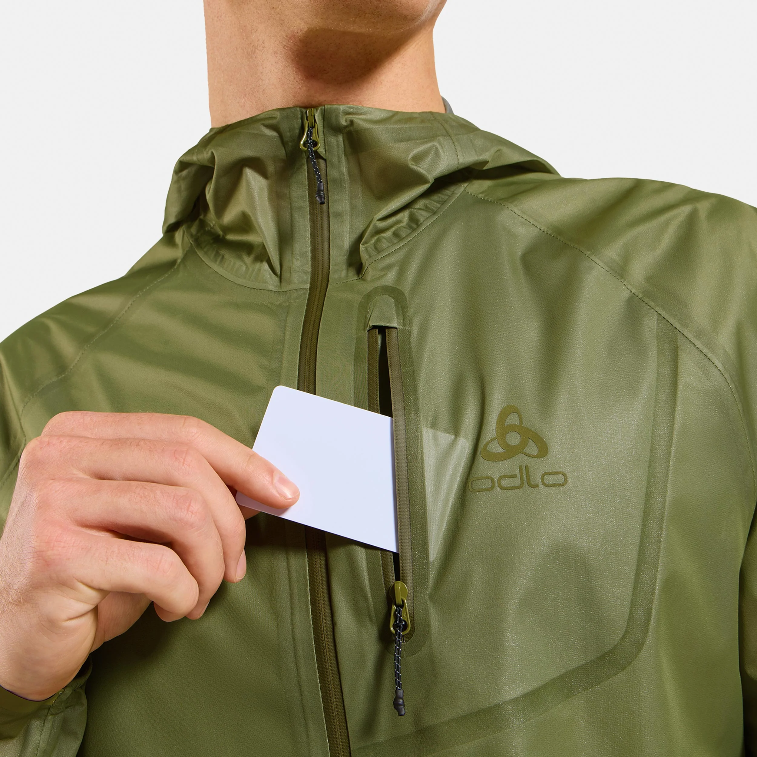 Zeroweight Dual Dry PK Waterproof Kurtka do biegania Mężczyźni-zieleń - Image 7