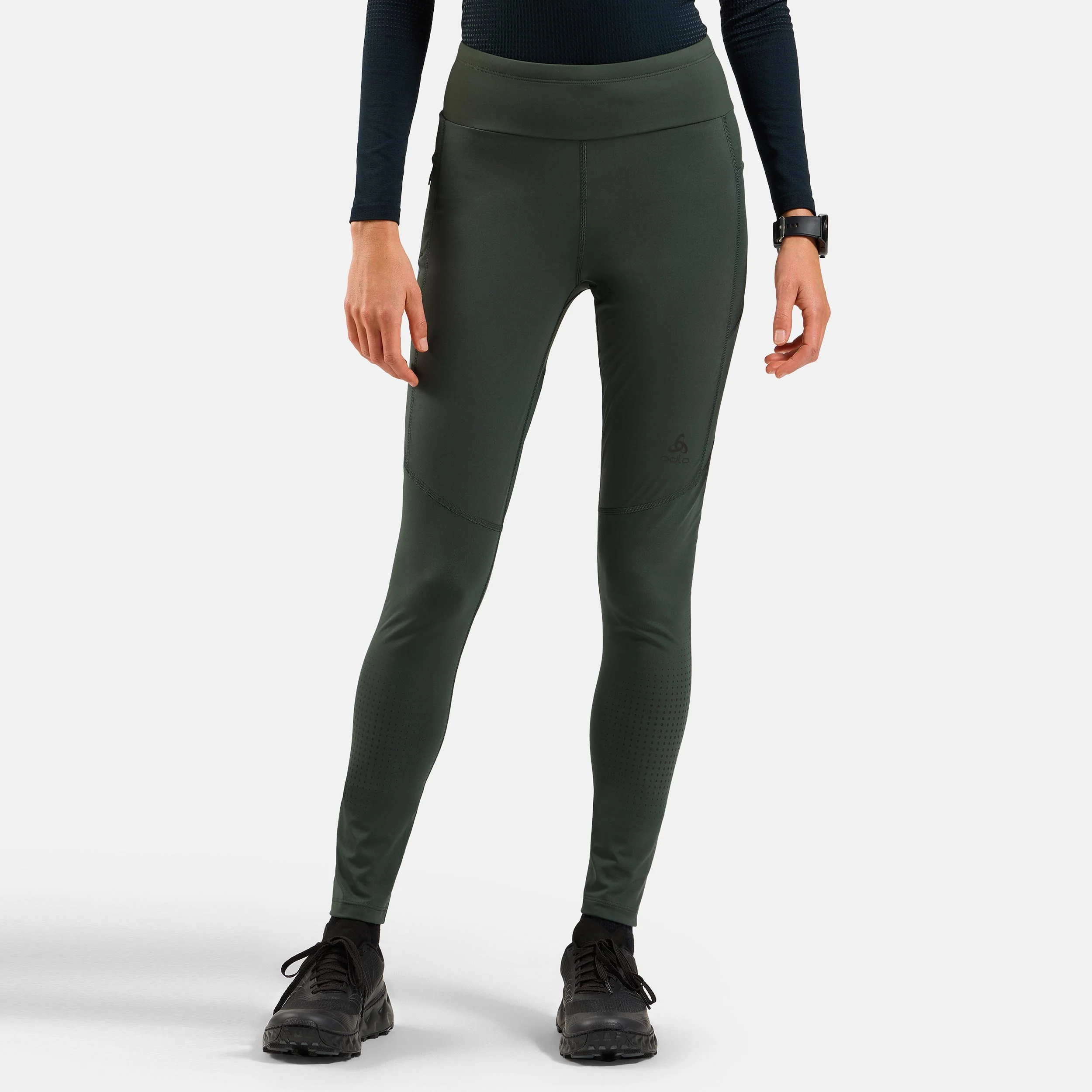 Zeroweight Warm Reflective Getry do biegania Kobiety - oliwka, - Image 3
