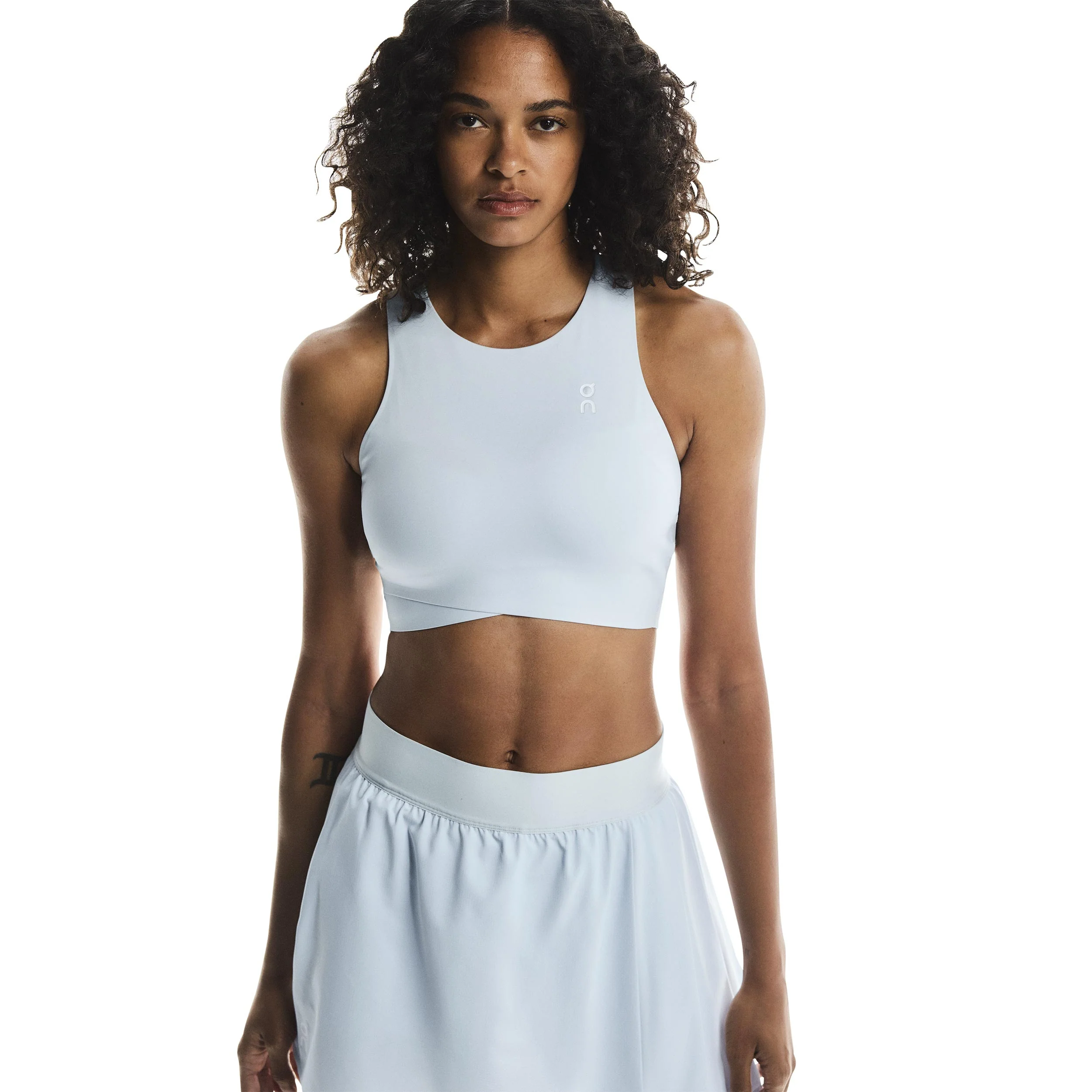 Court Crop Tank Top Kobiety-Niebiesko-szary - Image 4