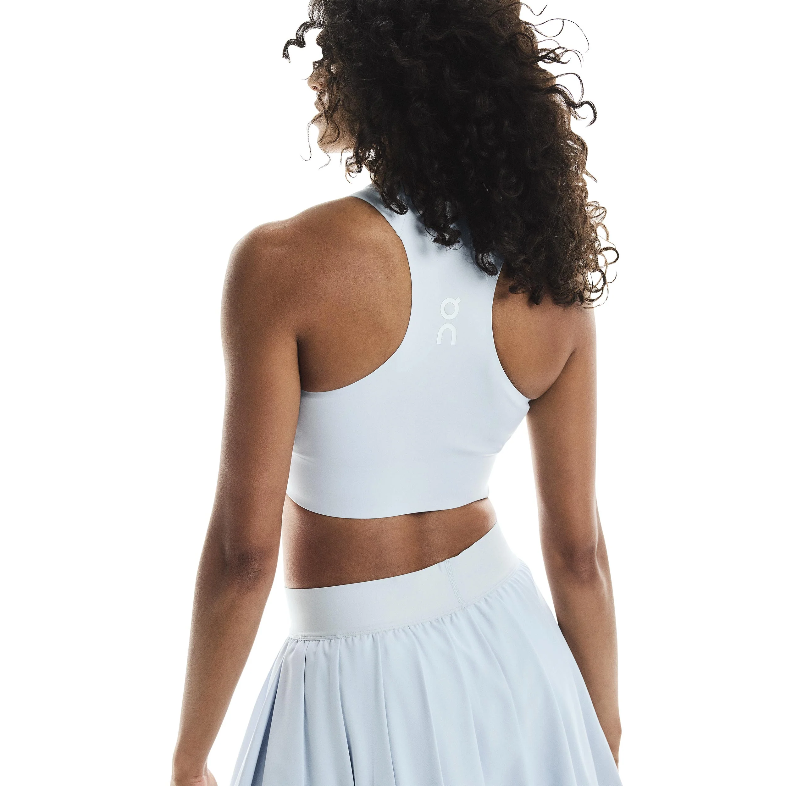 Court Crop Tank Top Kobiety-Niebiesko-szary - Image 5
