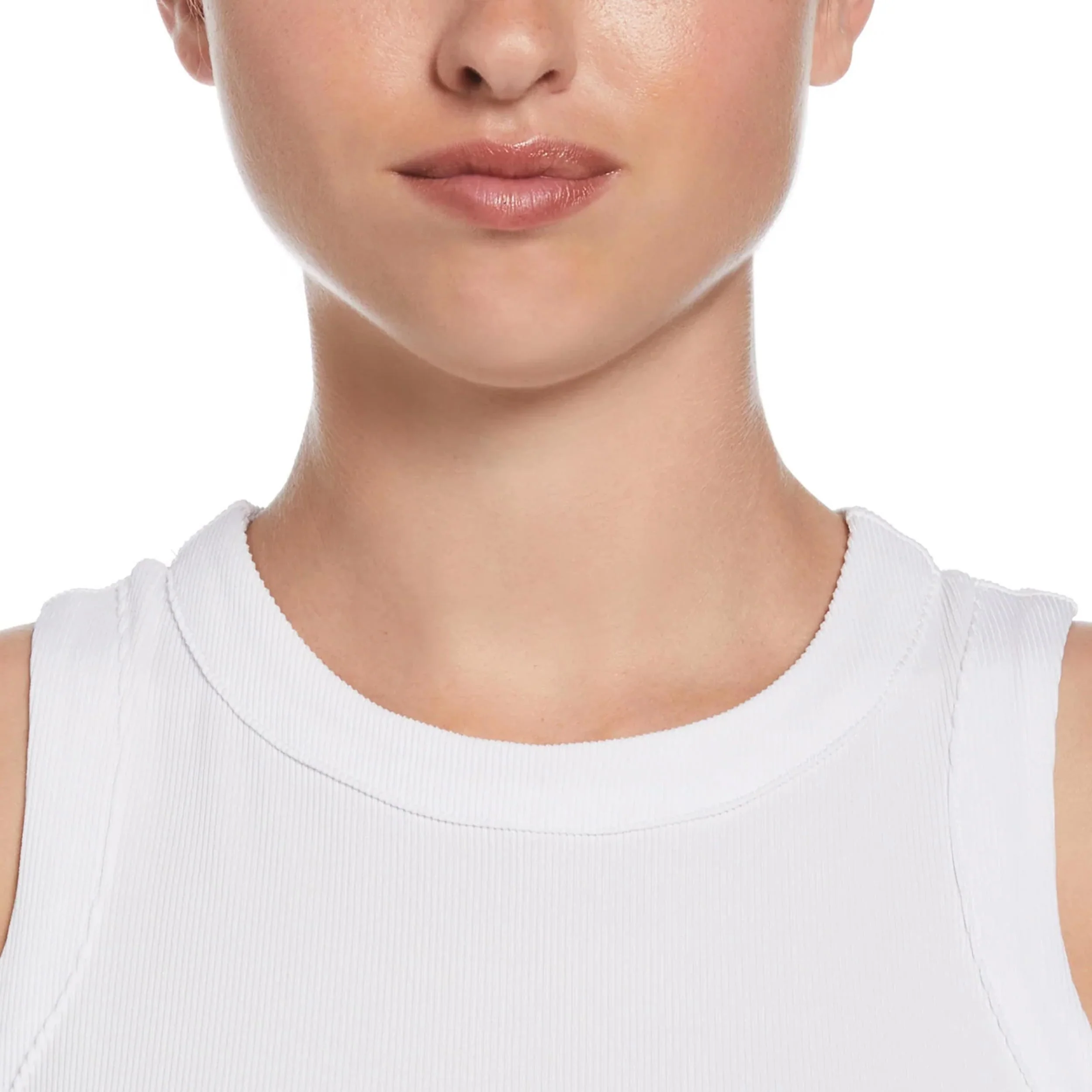 Rib Tank Top Kobiety-Biały - Image 3