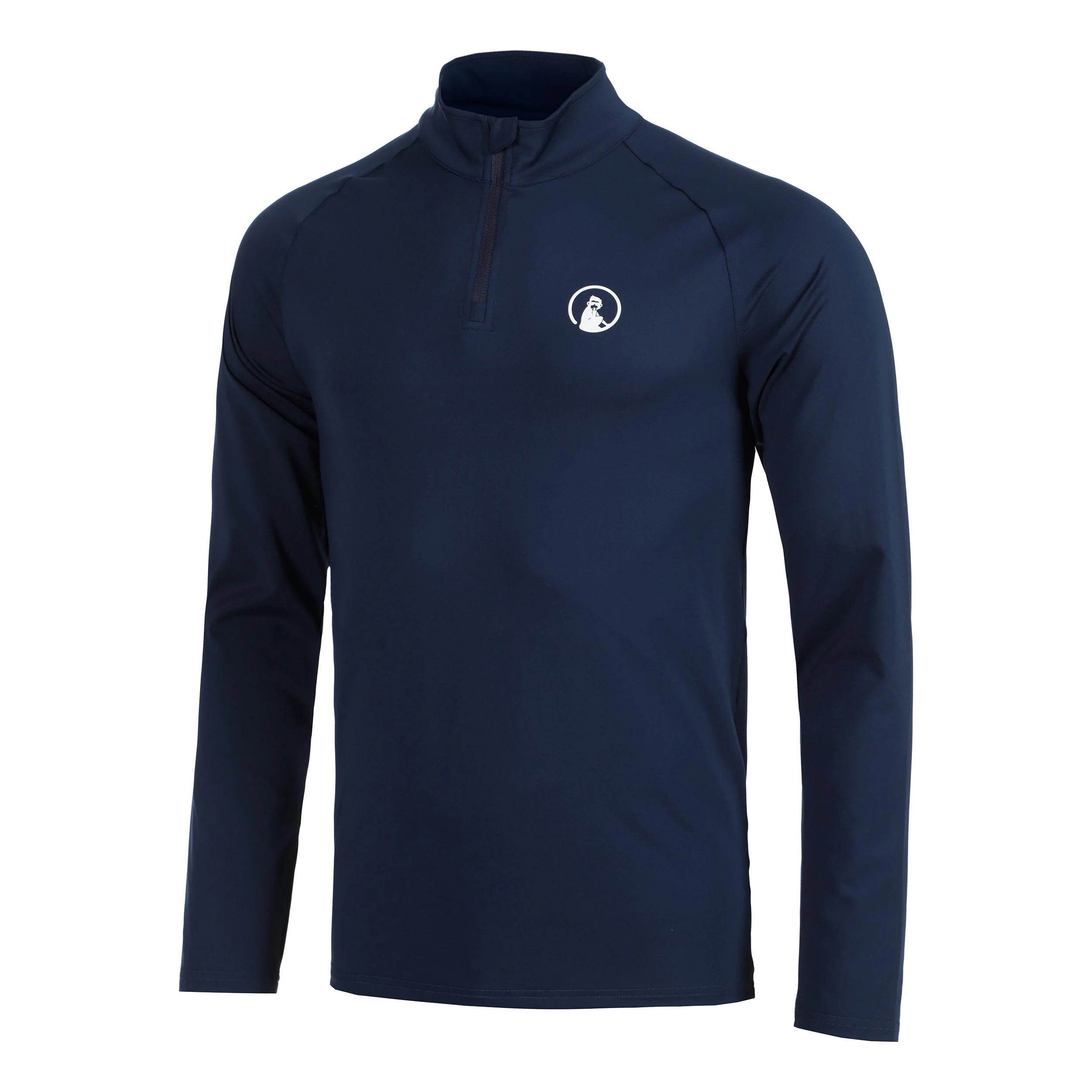 Big Serve 1/4 Zip Długi Rękaw Mężczyźni-ciemnoniebieski