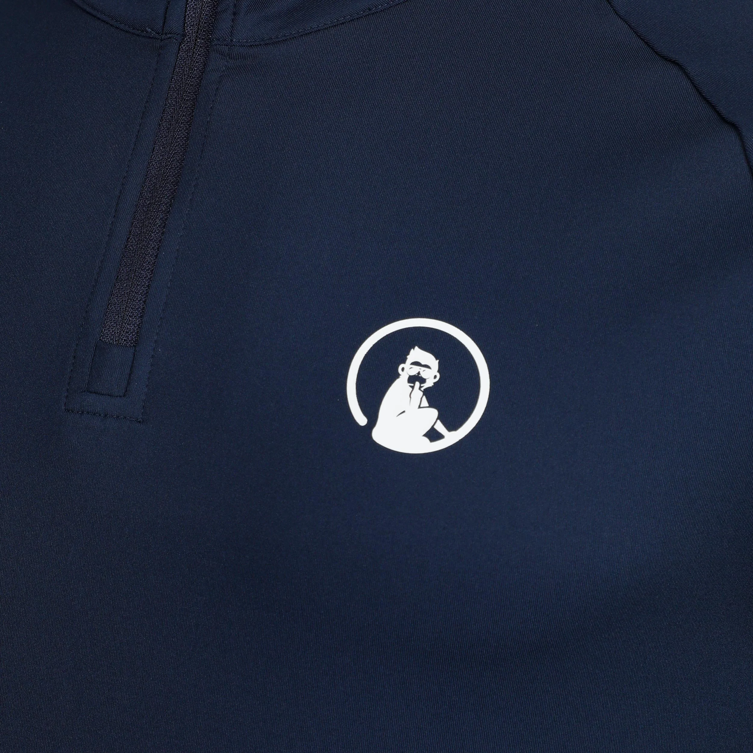 Big Serve 1/4 Zip Długi Rękaw Mężczyźni-ciemnoniebieski - Image 3