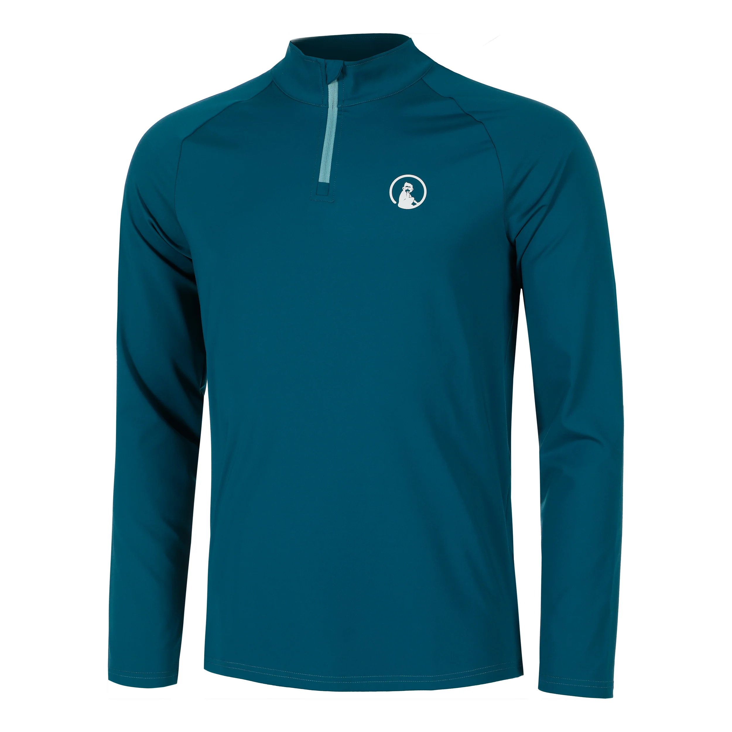 Create Big Serve 1/4 Zip Długi Rękaw Mężczyźni-Petrol,Biały