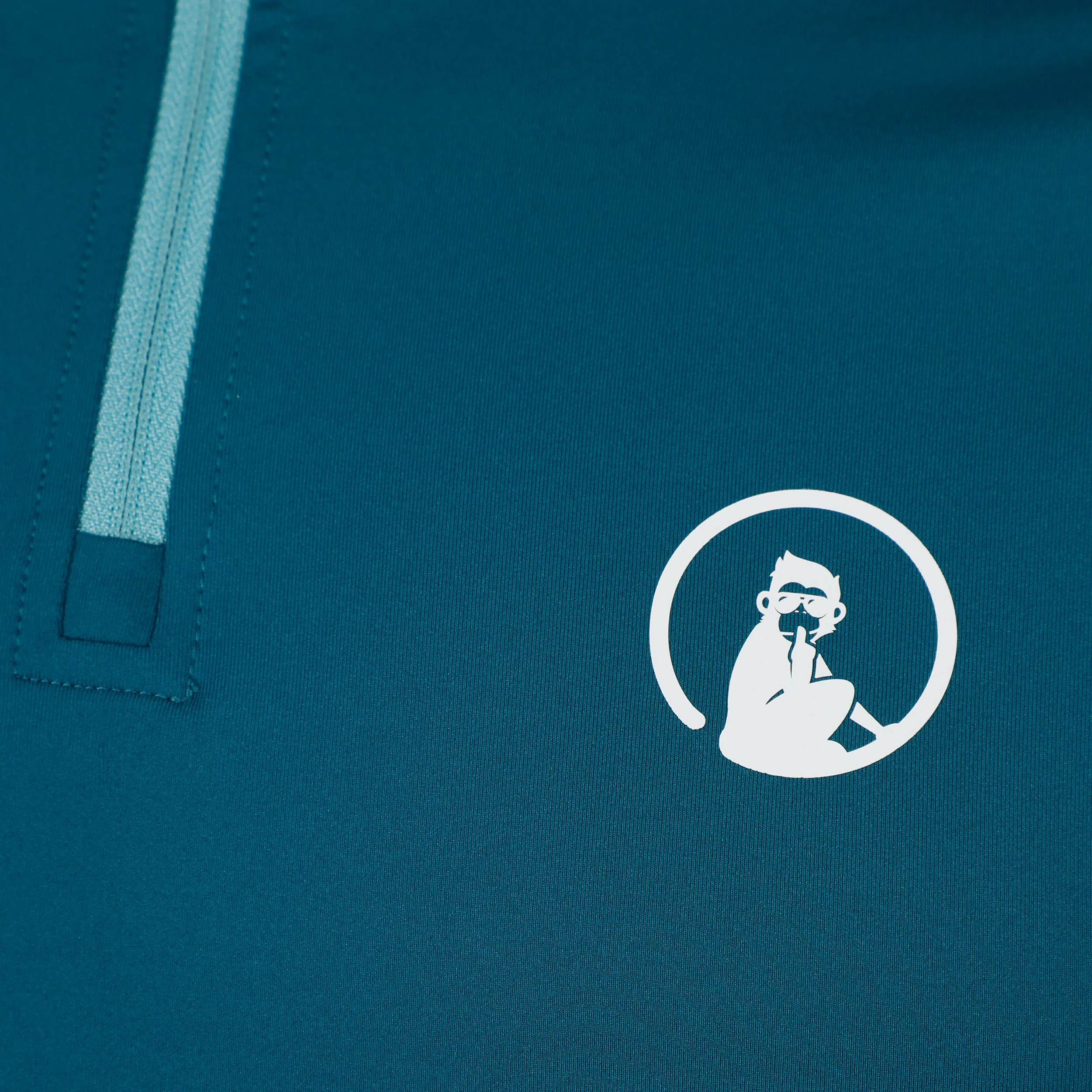 Create Big Serve 1/4 Zip Długi Rękaw Mężczyźni-Petrol,Biały - Image 3