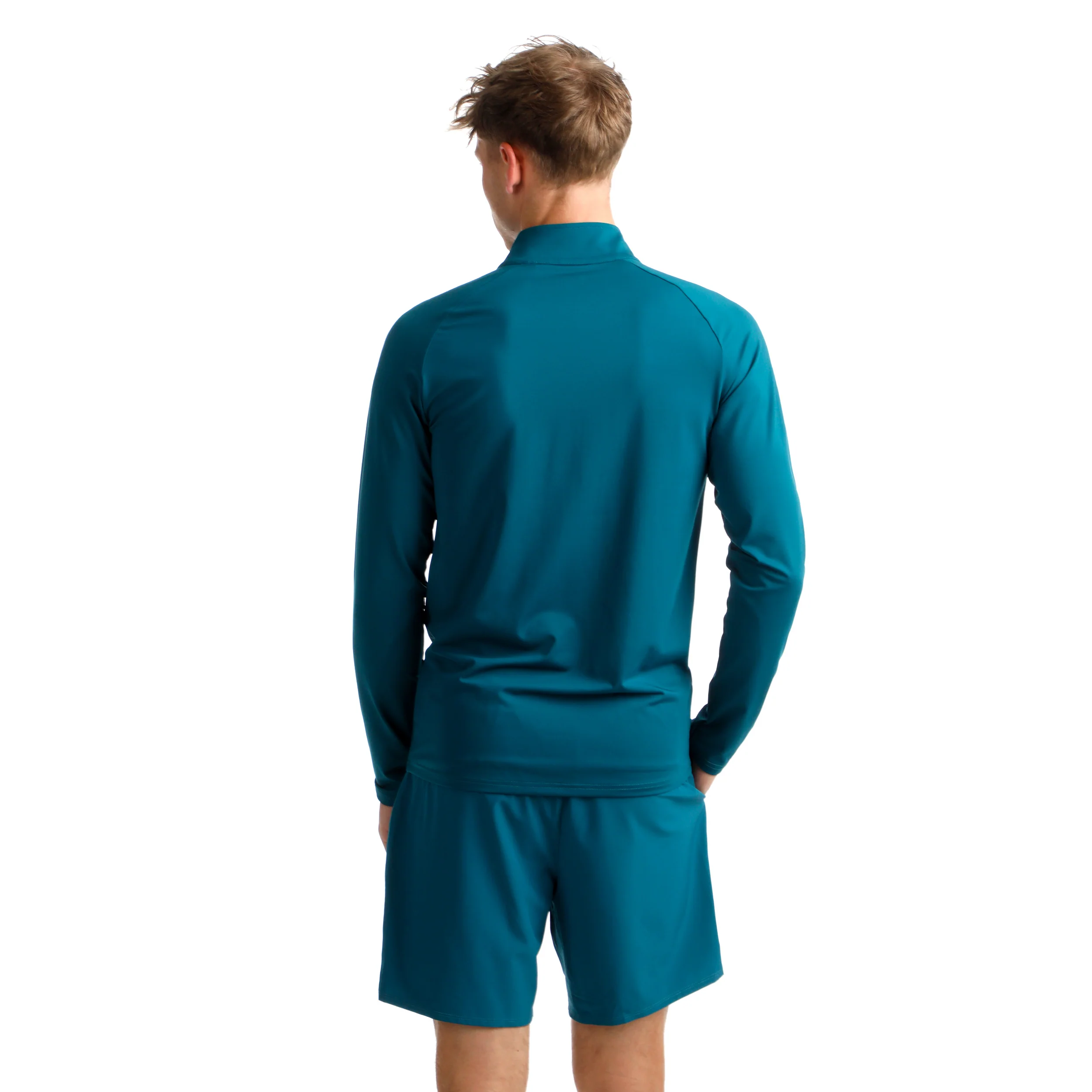 Create Big Serve 1/4 Zip Długi Rękaw Mężczyźni-Petrol,Biały - Image 6
