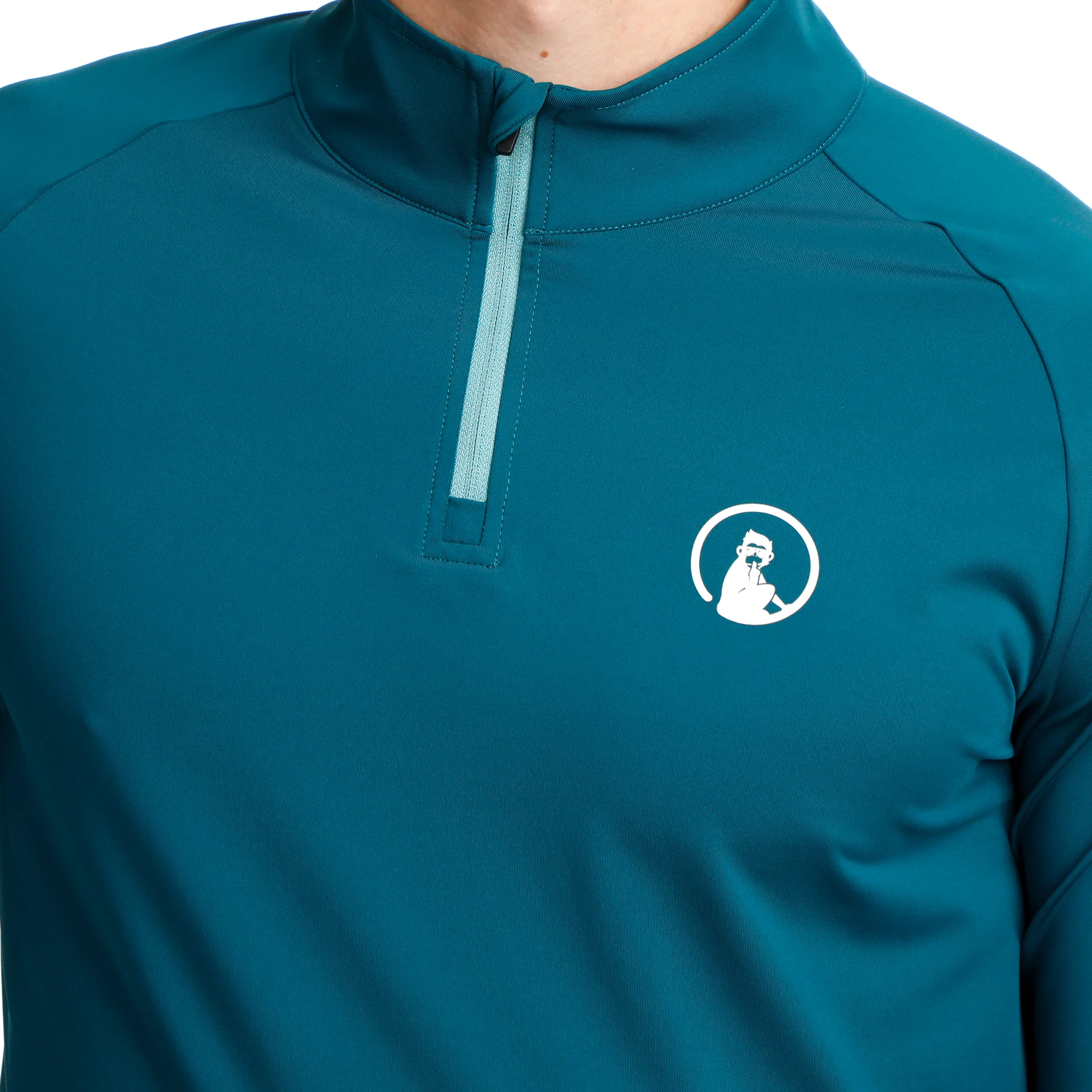 Create Big Serve 1/4 Zip Długi Rękaw Mężczyźni-Petrol,Biały - Image 7