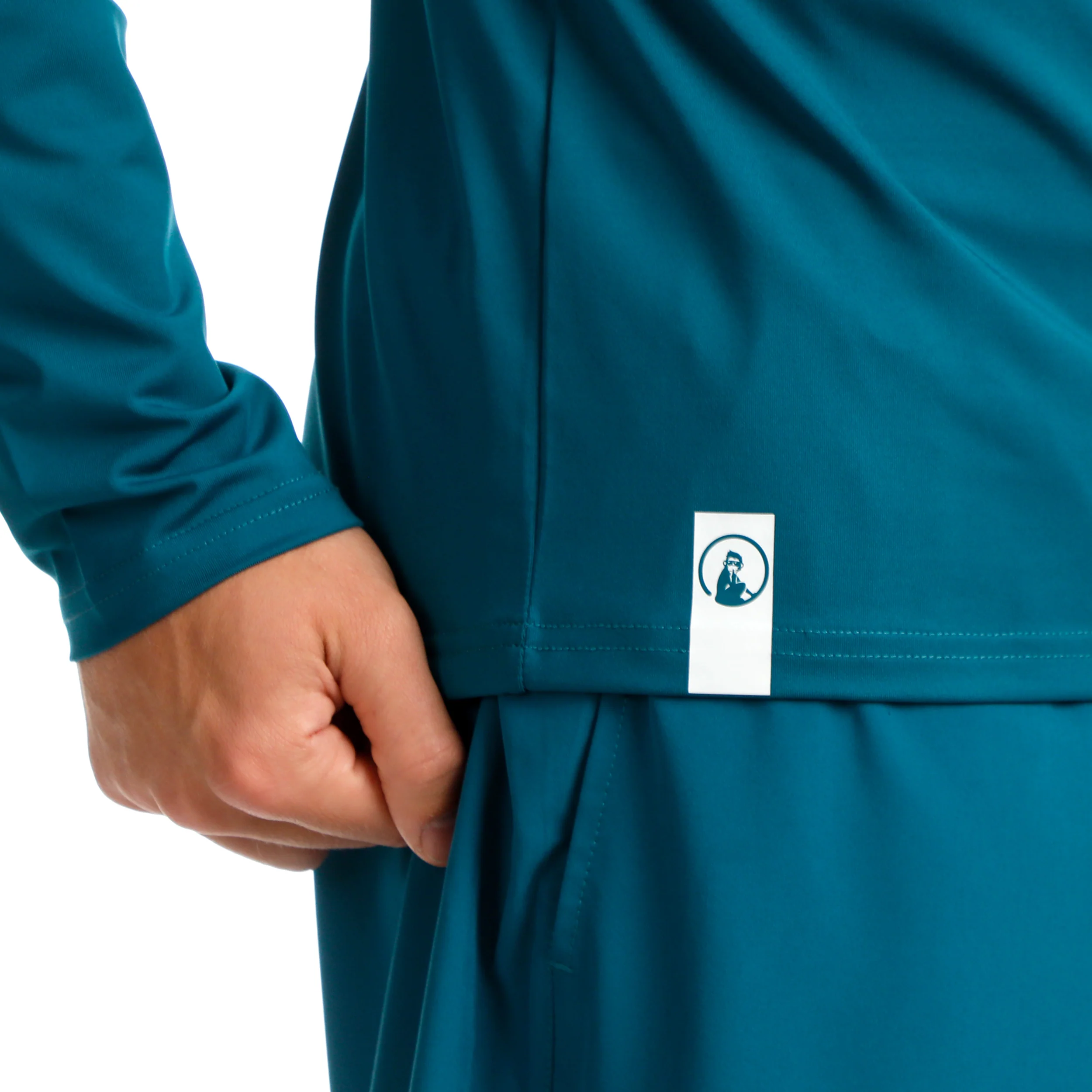 Create Big Serve 1/4 Zip Długi Rękaw Mężczyźni-Petrol,Biały - Image 9