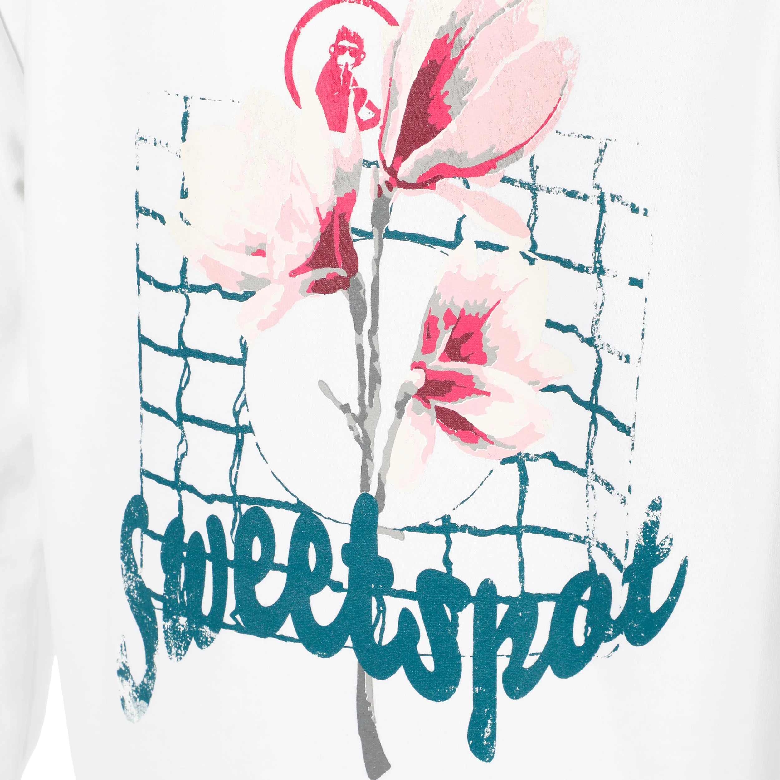 Create Flower Zip Bluza Dresowa Kobiety-Biały,Wielokolorowy - Image 6