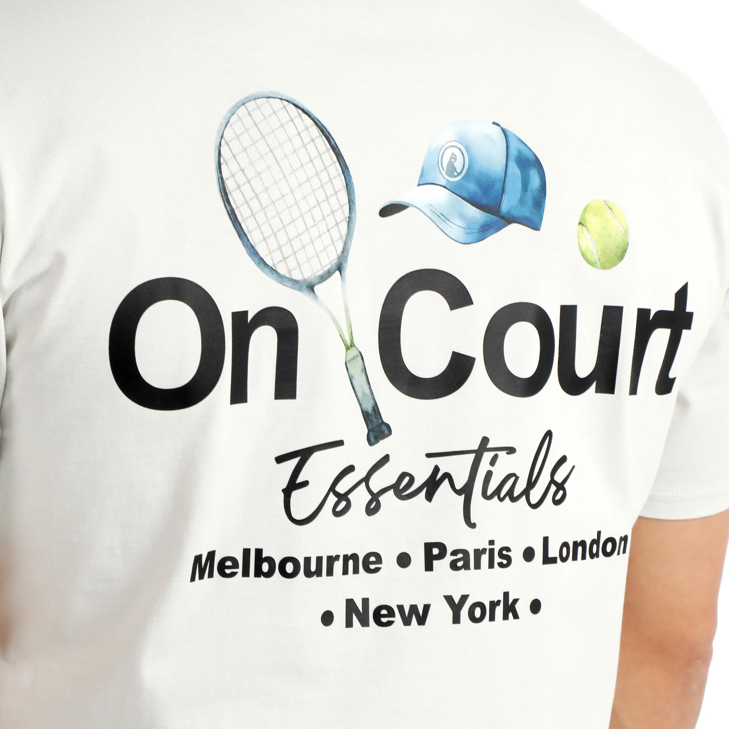 Crush On Court Essentials Koszulka Mężczyźni-jasnoszary, czarny - Image 8