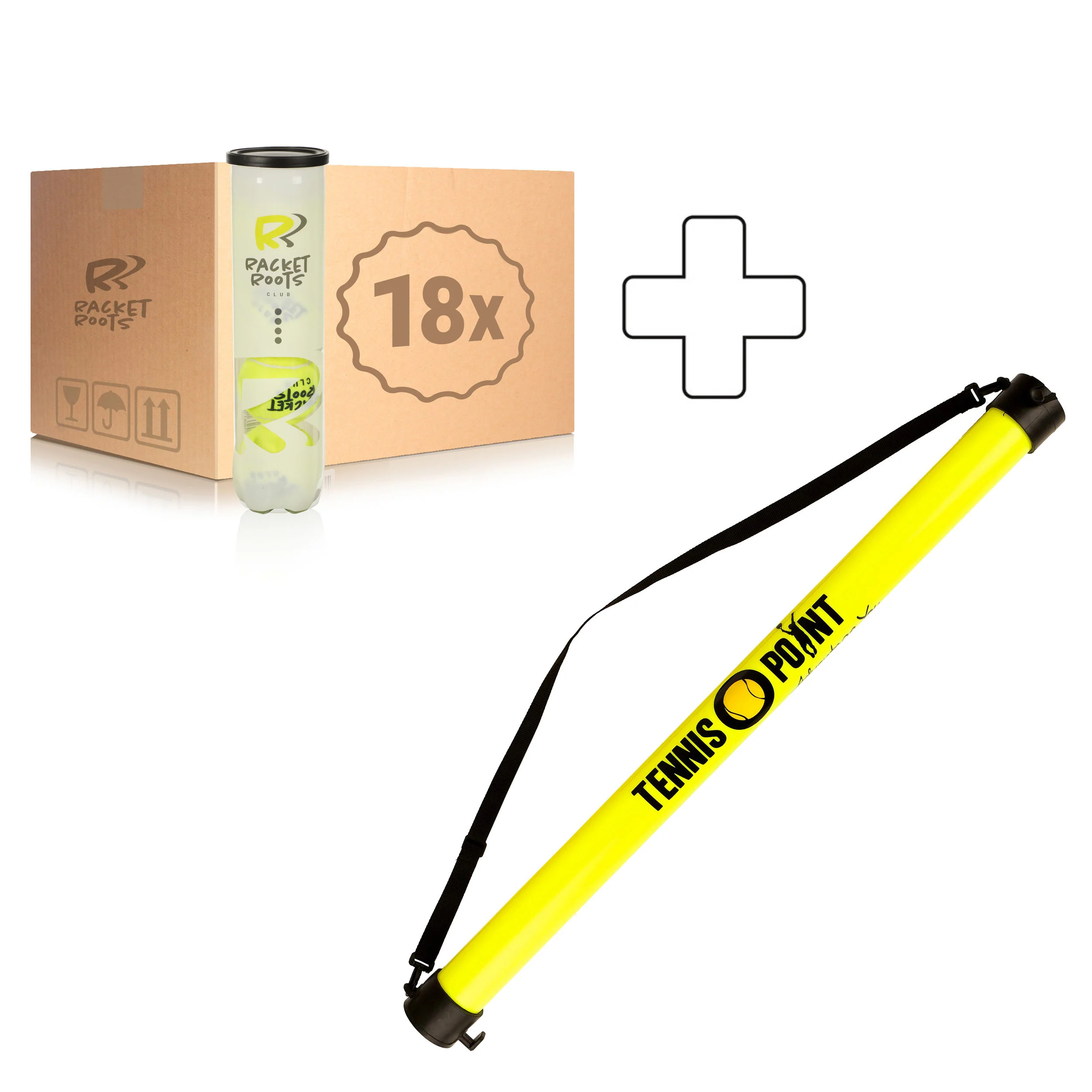 18x puszka 4 szt. Club Tennisball PLUS RURA ZBIERAJĄCA PIŁKI