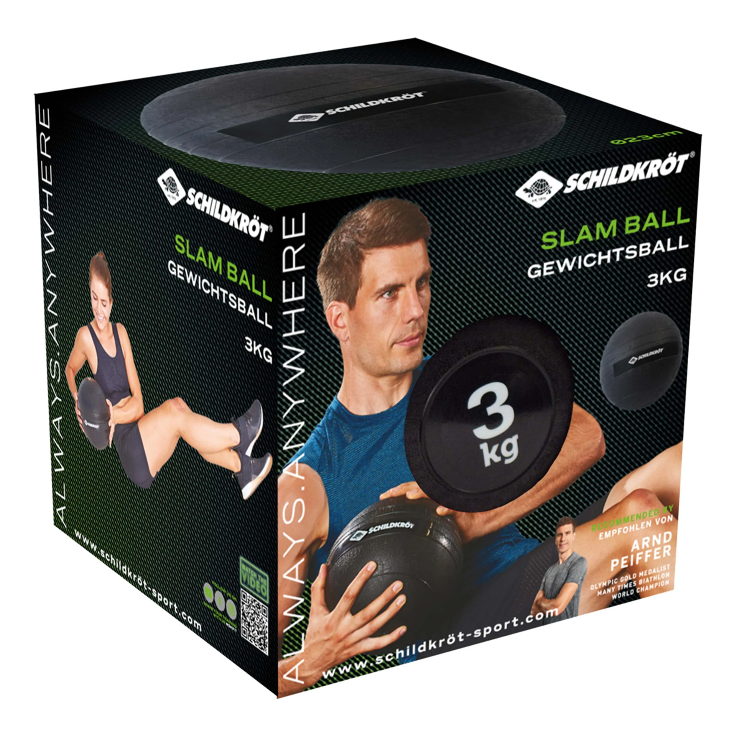 Slamball Piłka Lekarska 3kg-Czarny,Biały - Image 2