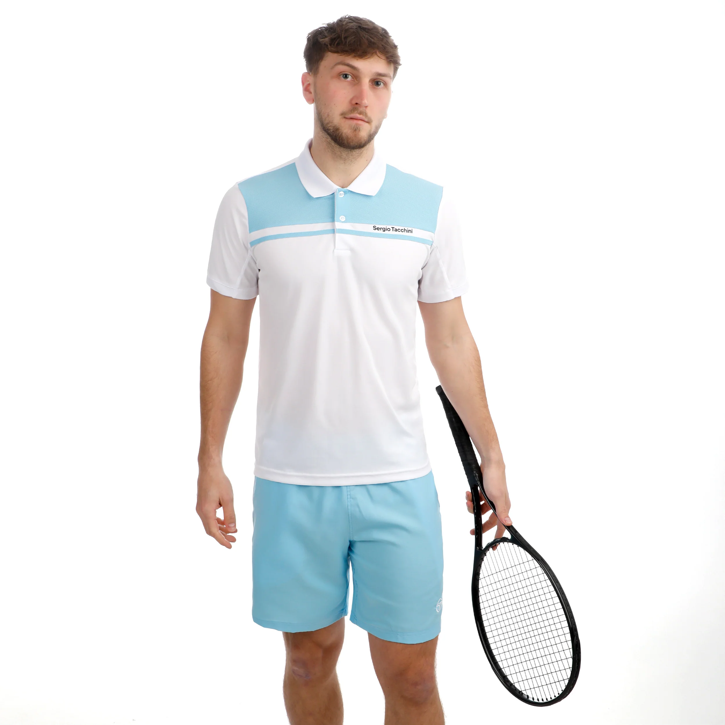 Riflesso Polo Mężczyźni - biały, jasnoniebieski - Image 5