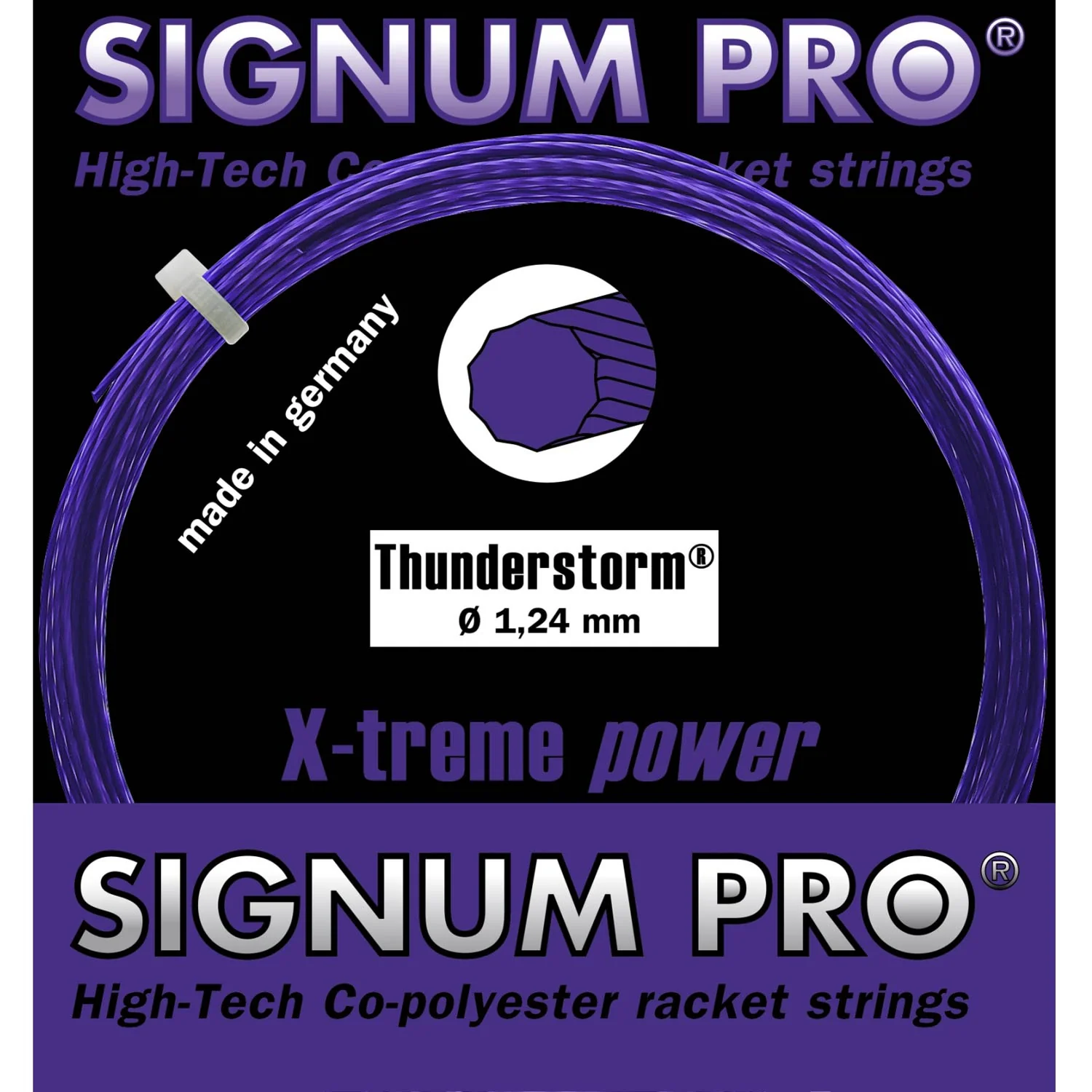Thunderstorm Violett Zestaw Naciągów 12,2m-Fioletowy