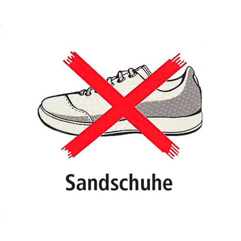 Sandschuhe verboten Tarcza