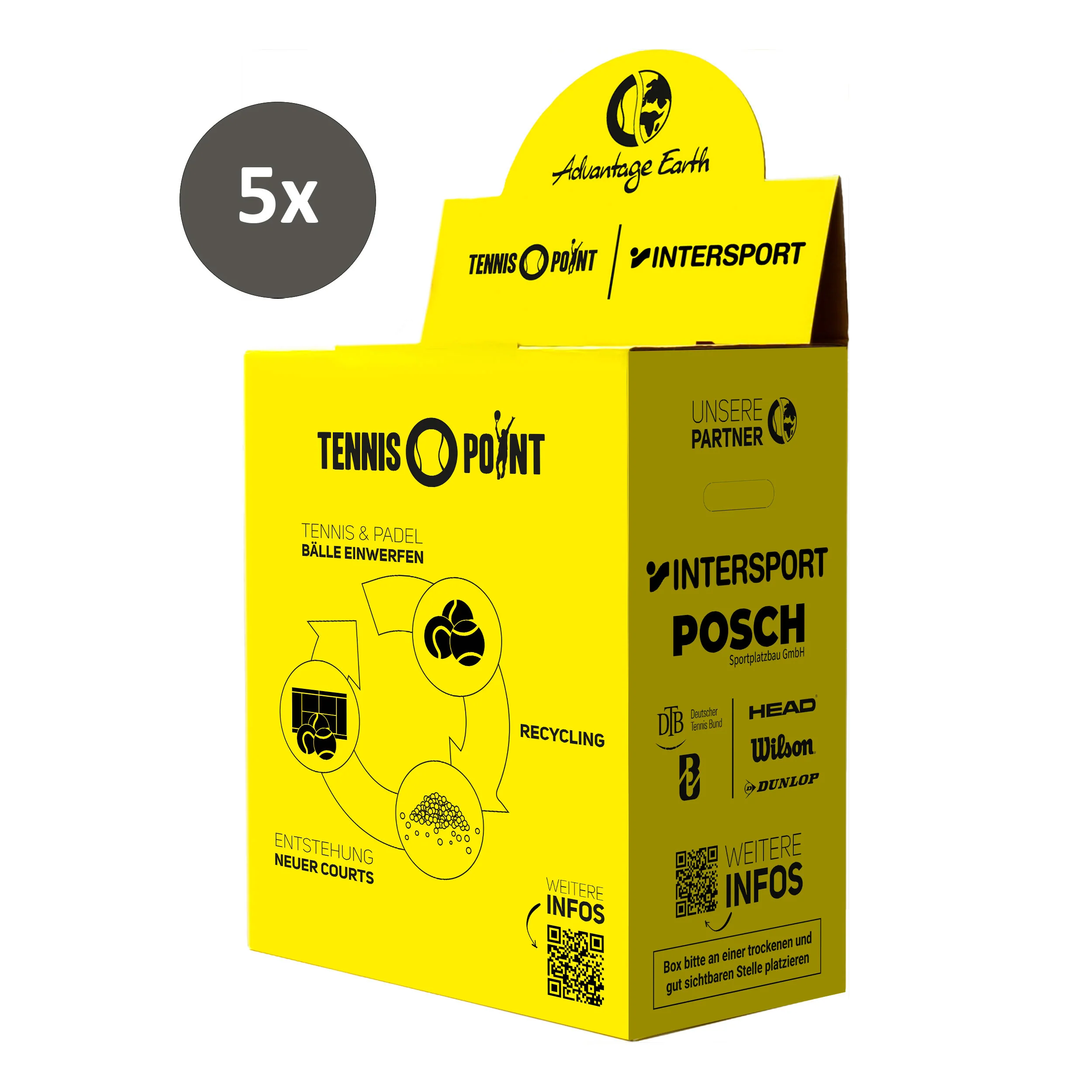 Advantage Earth® Box Akcesoria do sprzętu Opakowanie 5 szt. - żółty, czarny
