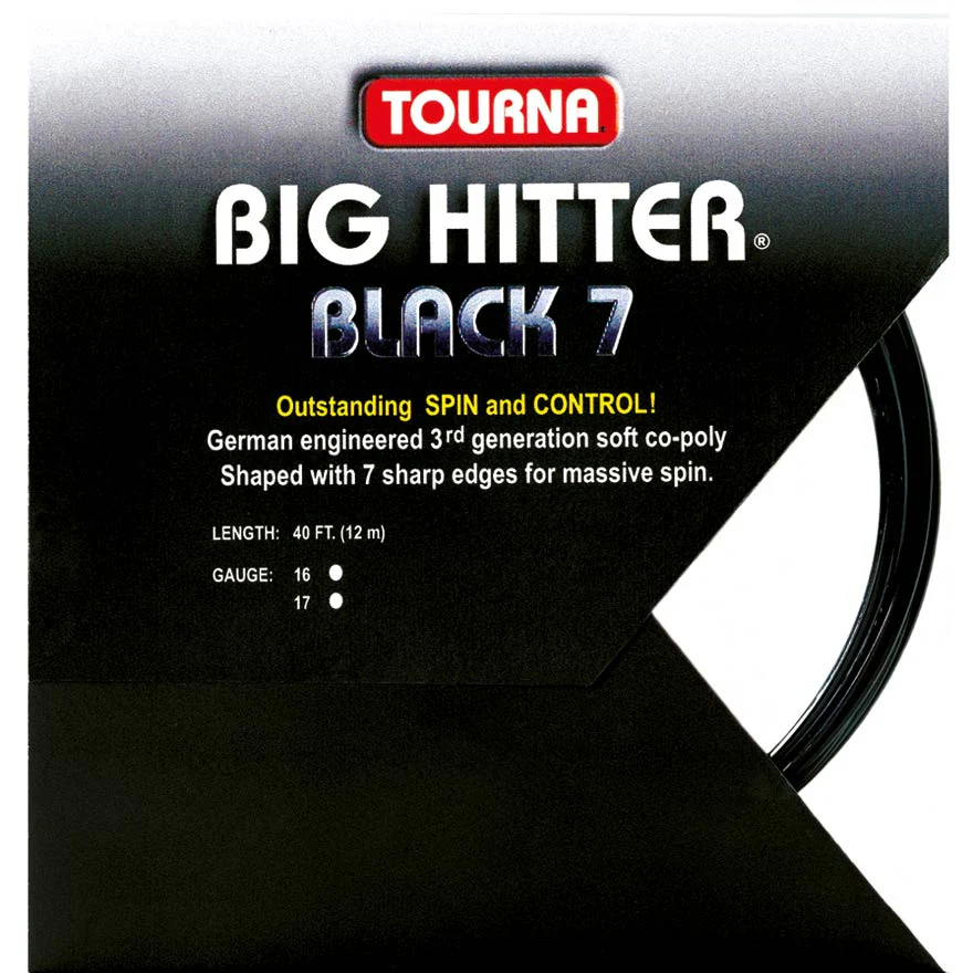 Tourna Big Hitter 7 Zestaw Naciągów 12m-Czarny