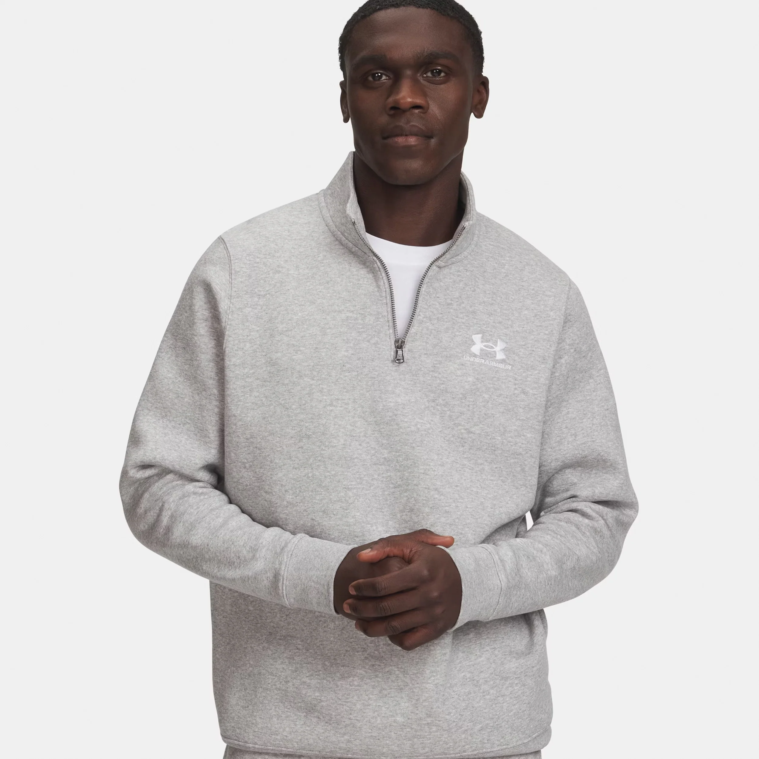 Icon Fleece 1/4 Zip Bluza Mężczyźni - szary, biały