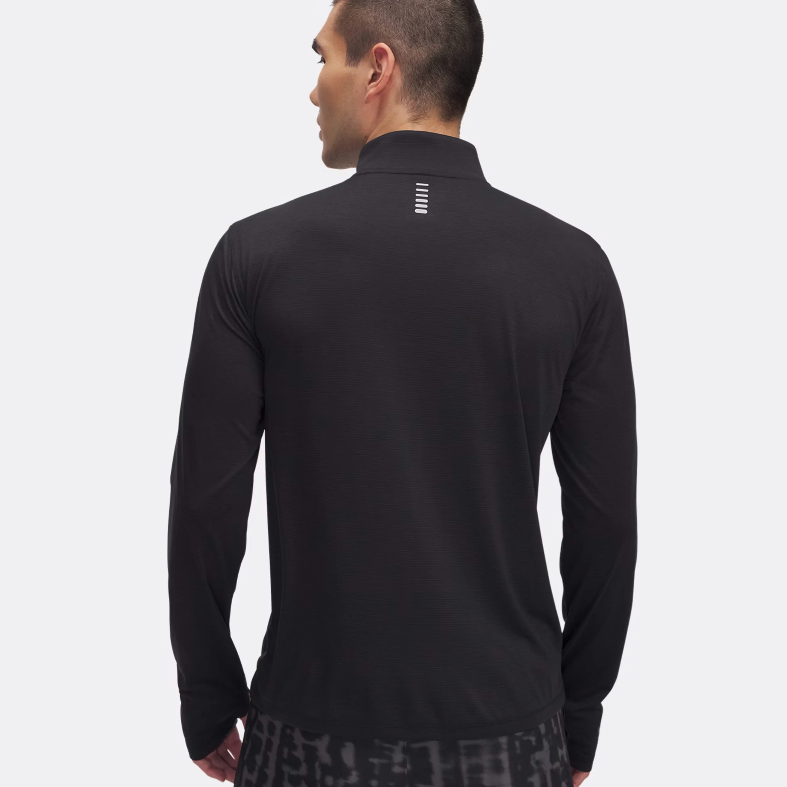 Launch Quarter-Zip Długi Rękaw Mężczyźni - czarny, - Image 2
