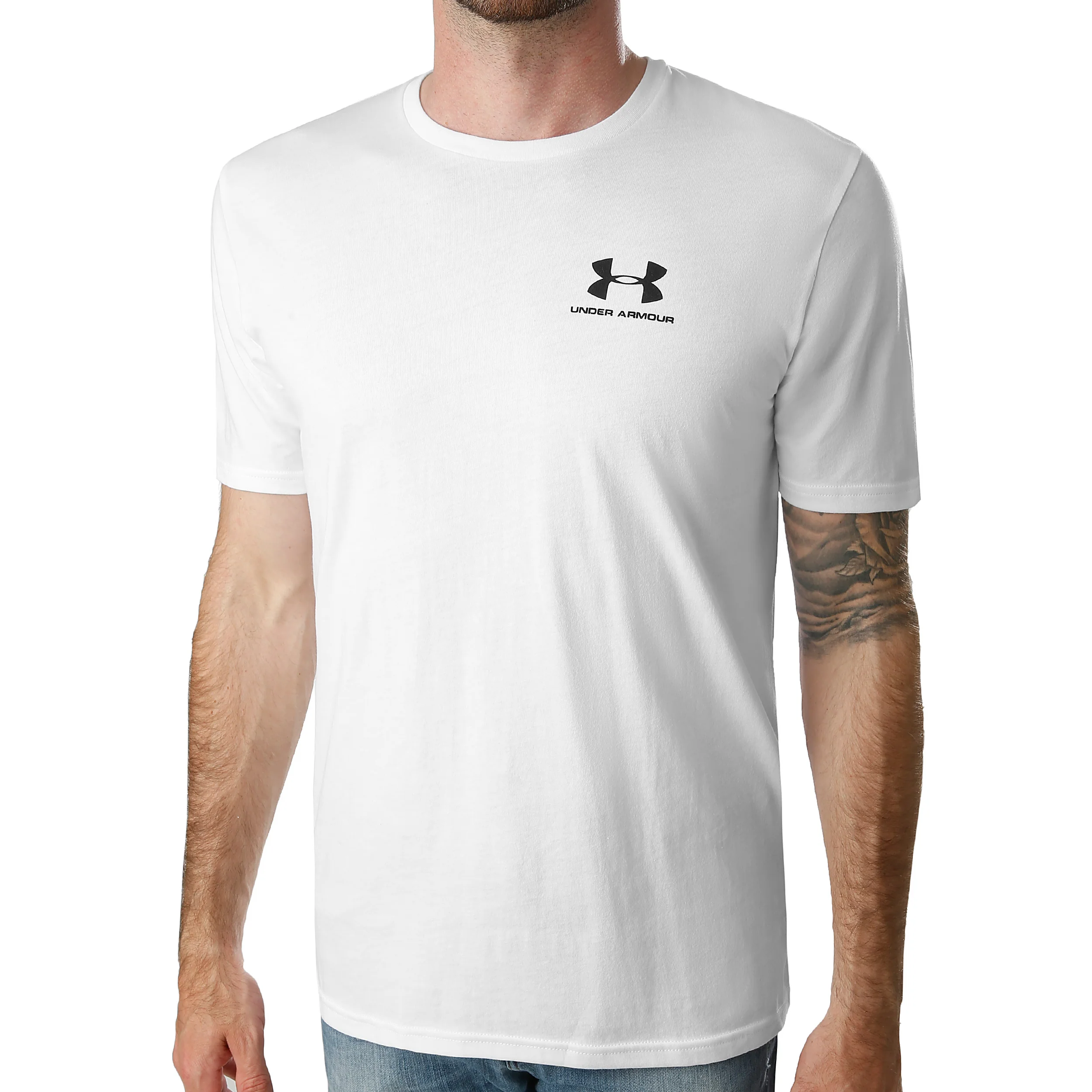 Sportstyle Left Chest Koszulka Mężczyźni-Biały,Czarny - Image 3