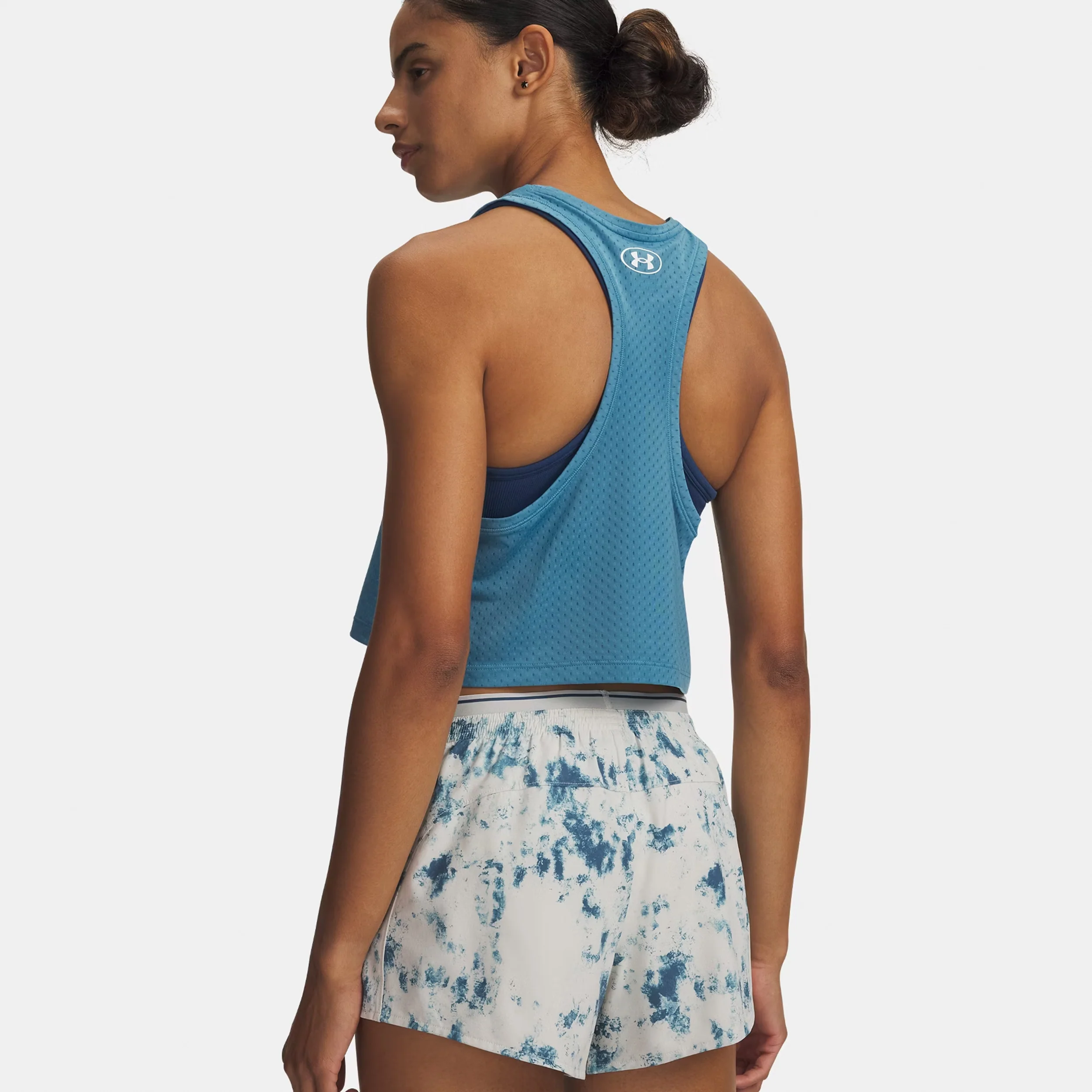 Tech Sport Mesh Crop Tank top Kobiety-niebieski - Image 2