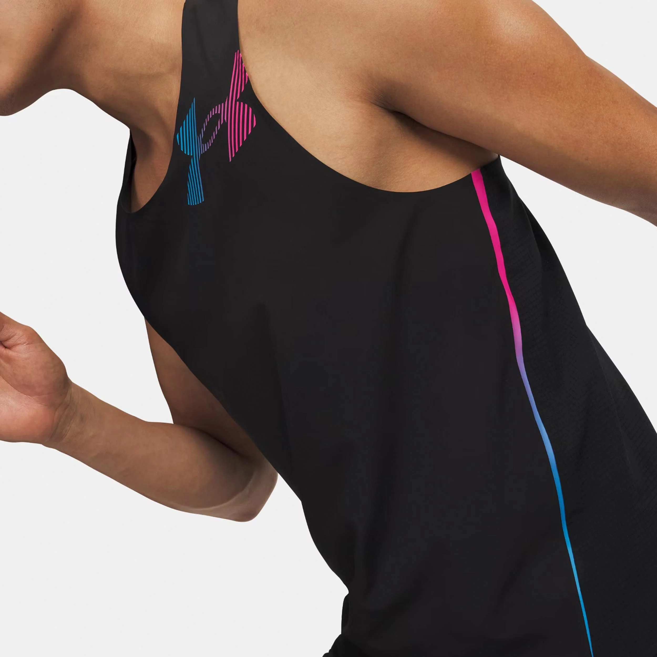 Velociti Elite Singlet Koszulka do biegania Mężczyźni-czarny, różowy - Image 3