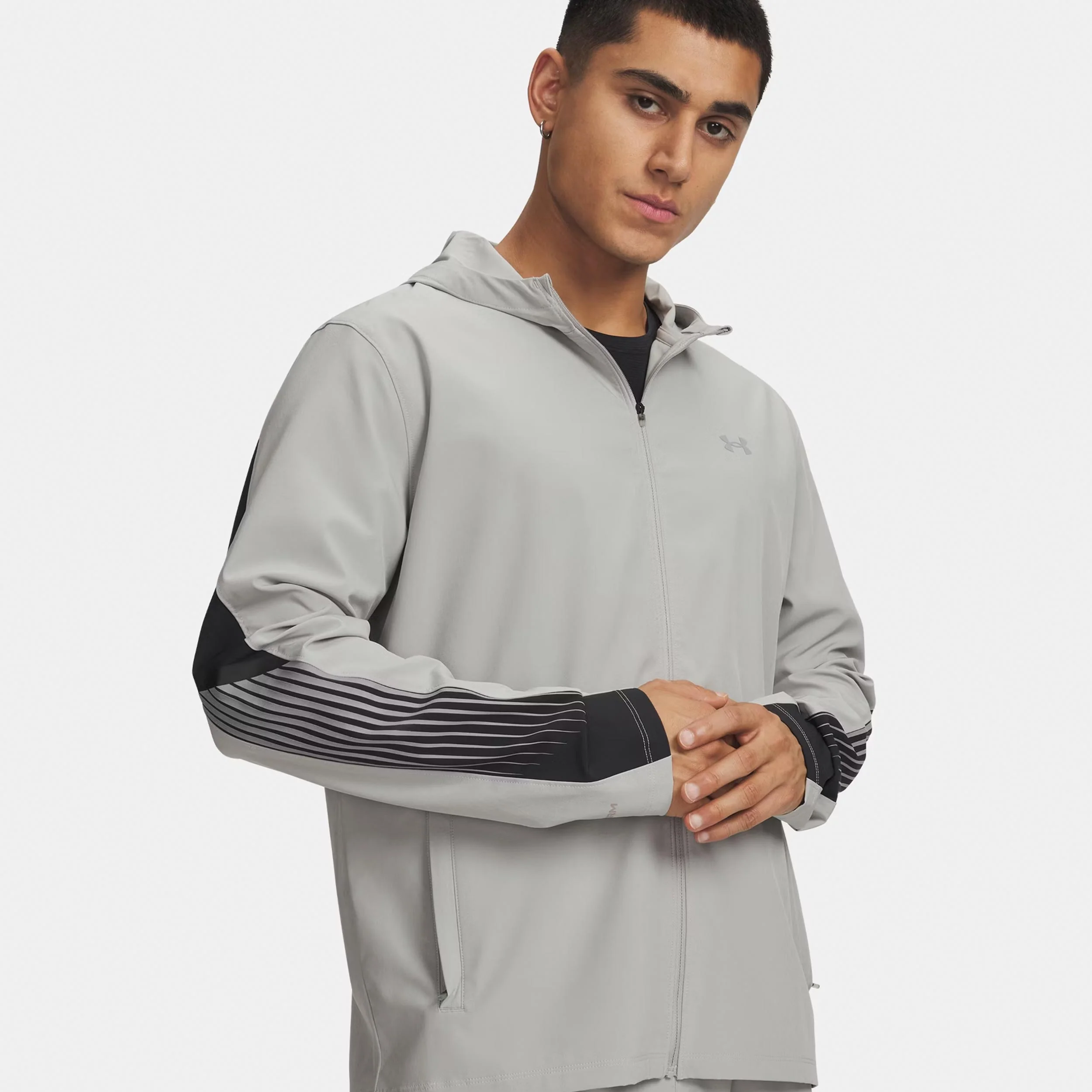 Velociti Storm Hooded  Kurtka do biegania Mężczyźni-szary, czarny