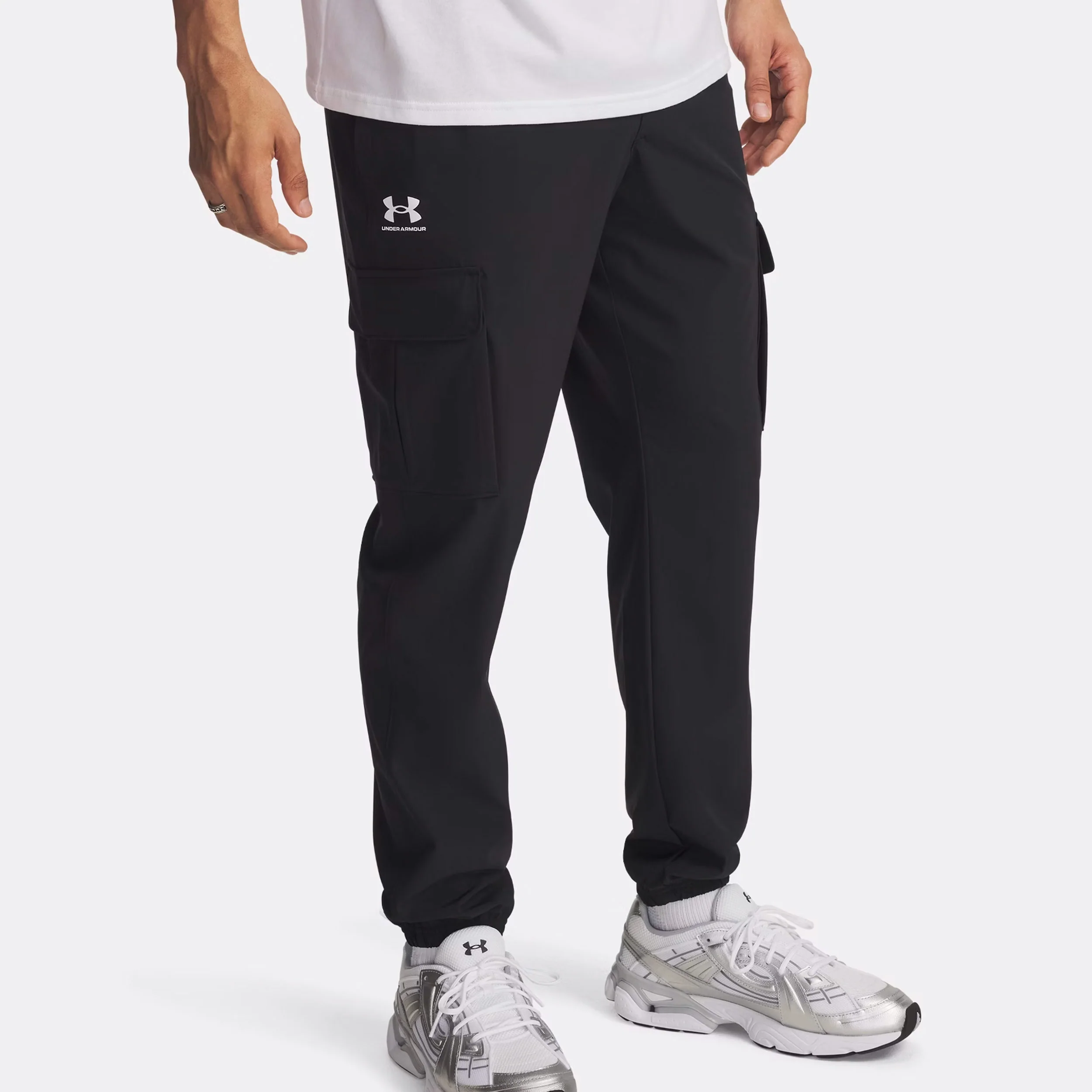 Vibe Woven Cargo Spodnie Dresowe Mężczyźni-Czarny - Image 3