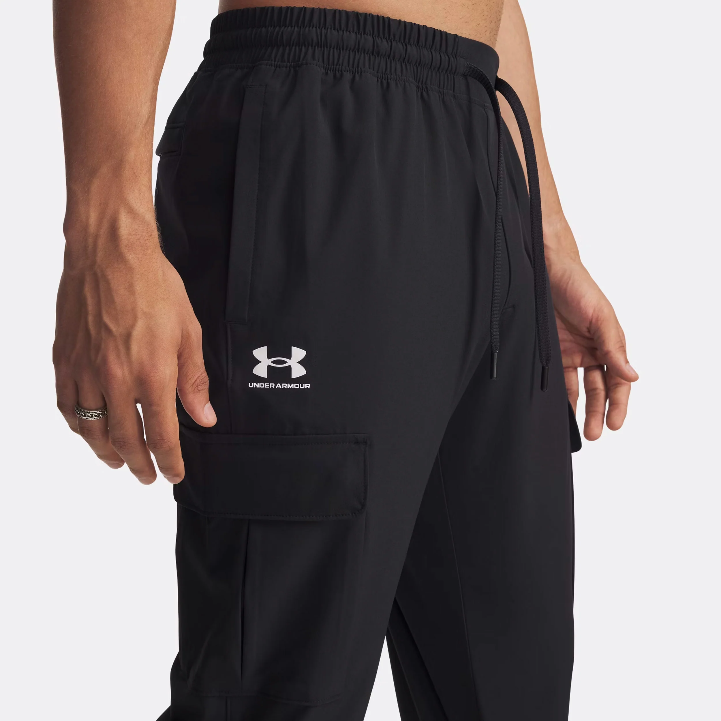 Vibe Woven Cargo Spodnie Dresowe Mężczyźni-Czarny - Image 6