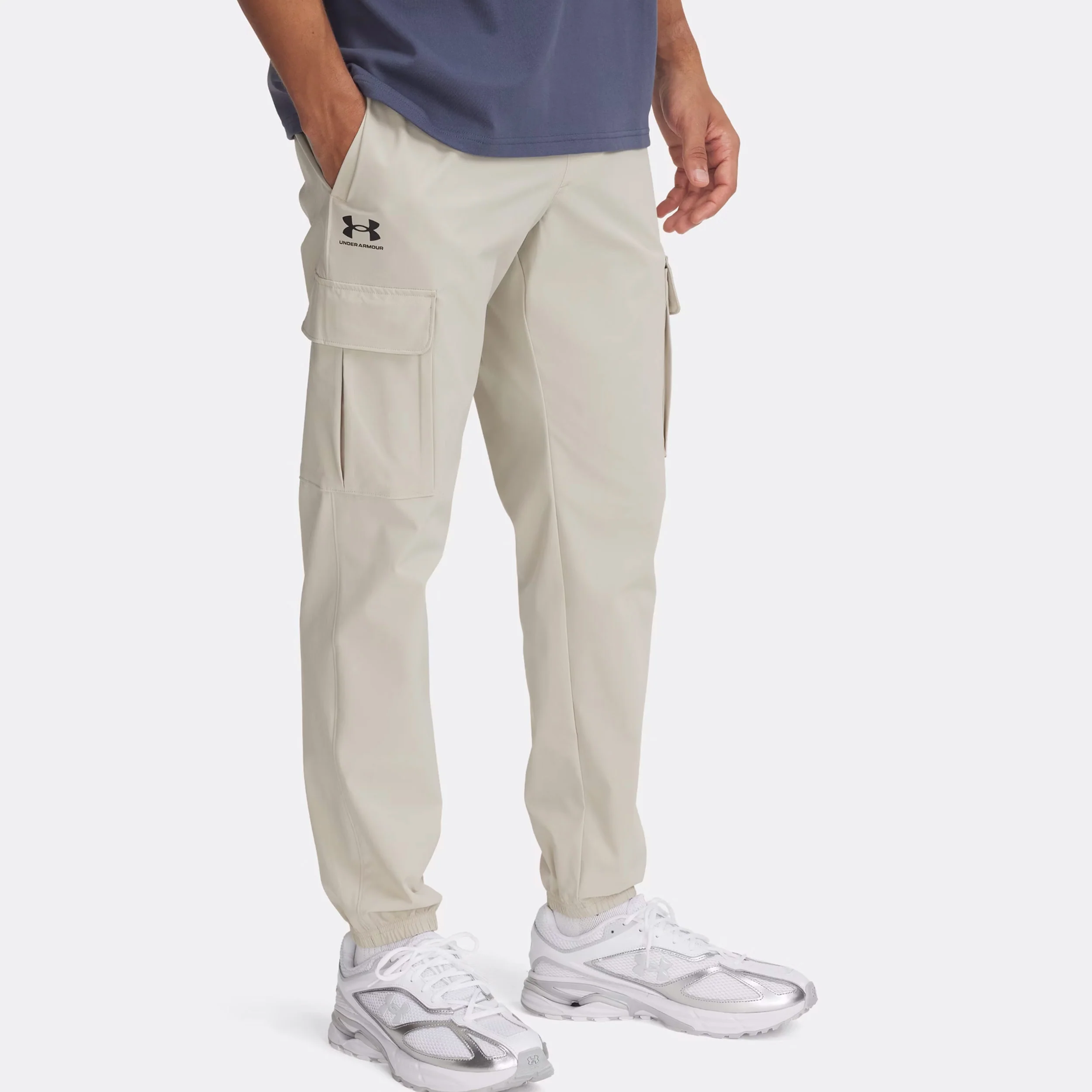 Vibe Woven Cargo Spodnie Dresowe Mężczyźni-Krem