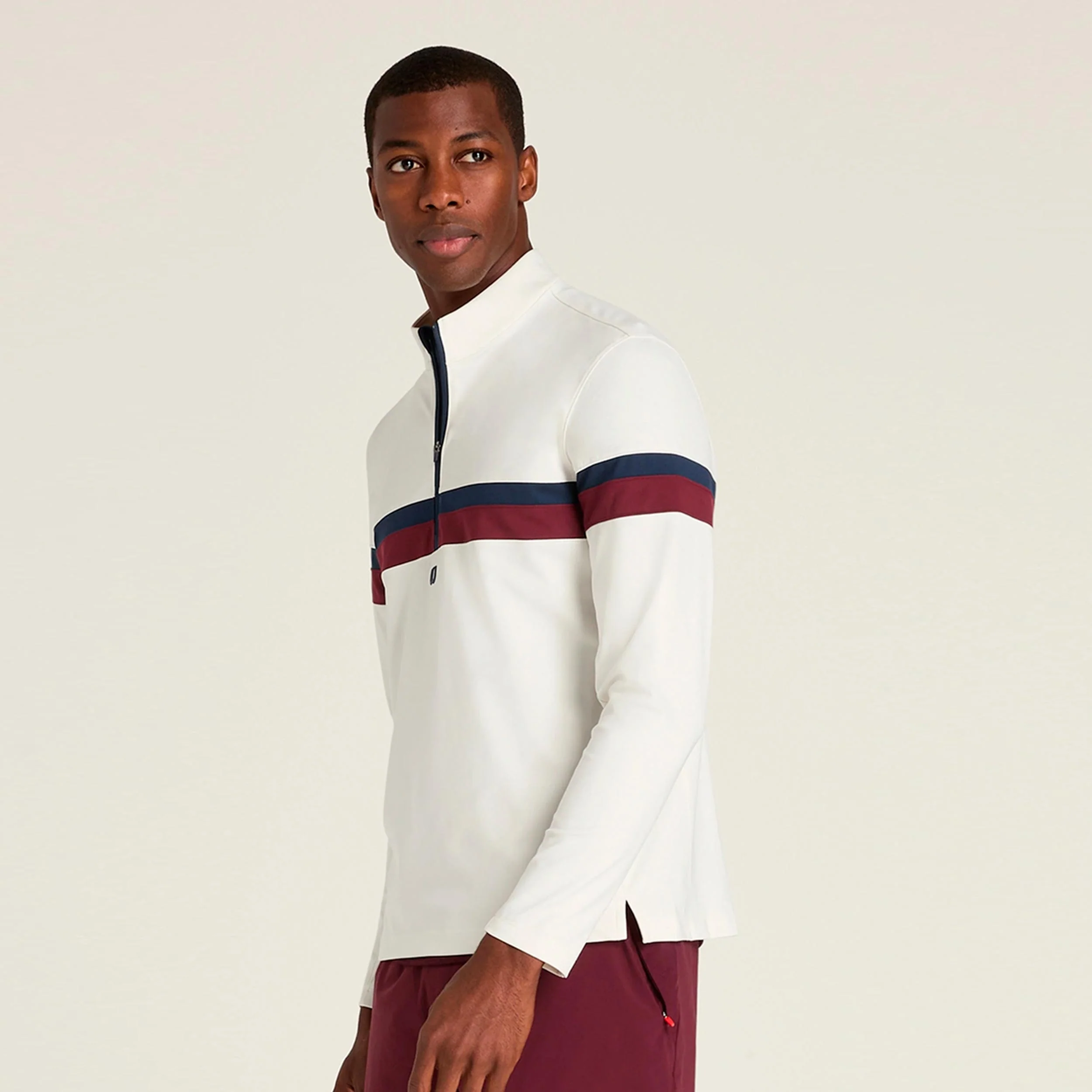 Elevate Performance Half-Zip Długi Rękaw Mężczyźni-piasek - Image 3