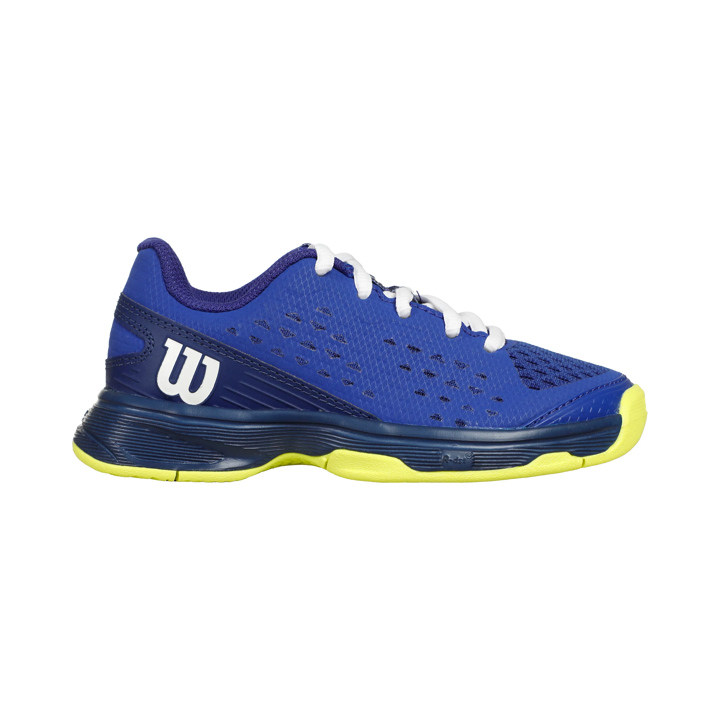 RUSH PRO AC Buty Do Tenisa Allcourt Dzieci-Niebieski,Neonowy Żółty