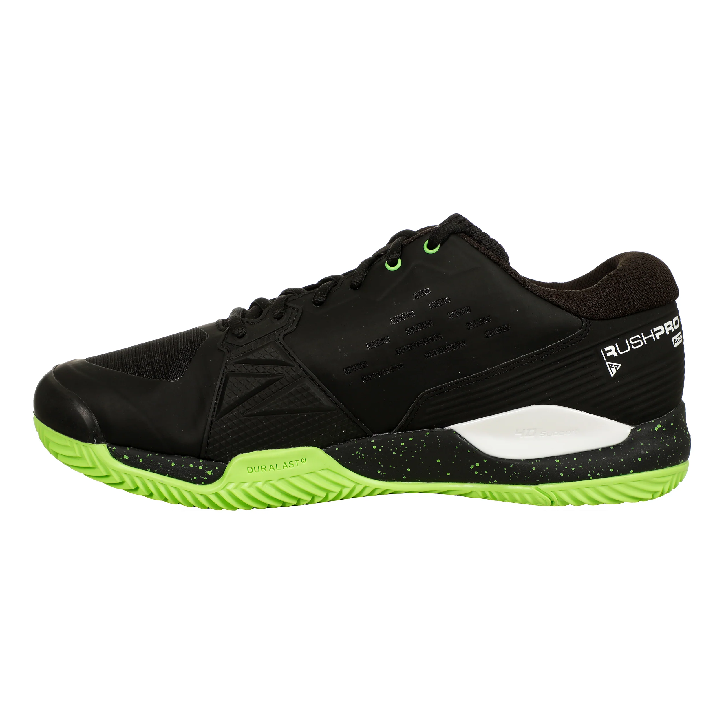 Rush Pro Ace Buty Do Tenisa Ziemnego Mężczyźni-Czarny,Neonowy Zielony - Image 2